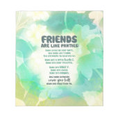 Bloc-note Les amis sont comme des culottes (Devant)