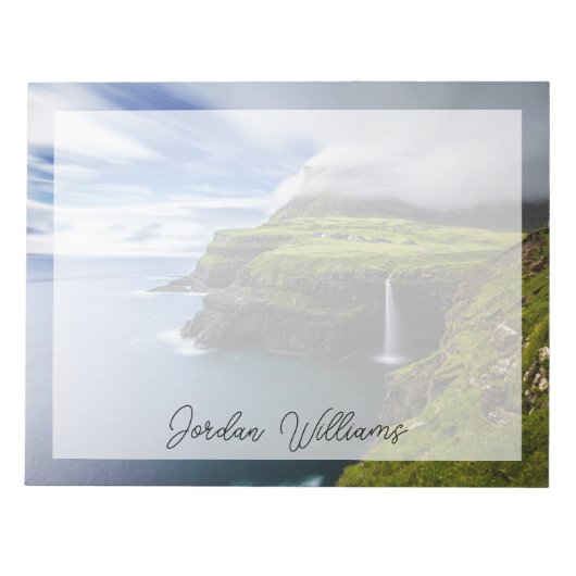Bloc-note Les cascades | Îles Féroé, Danemark (Devant)