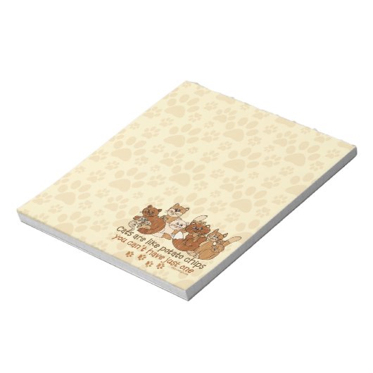 Bloc-note Les chats sont comme des chips dit (Tourné)