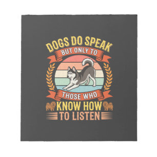 Bloc-note Les chiens parlent Citation vintage d'amant de chi
