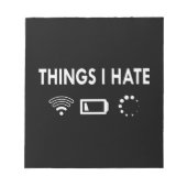 Bloc-note Les choses que je déteste (Devant)