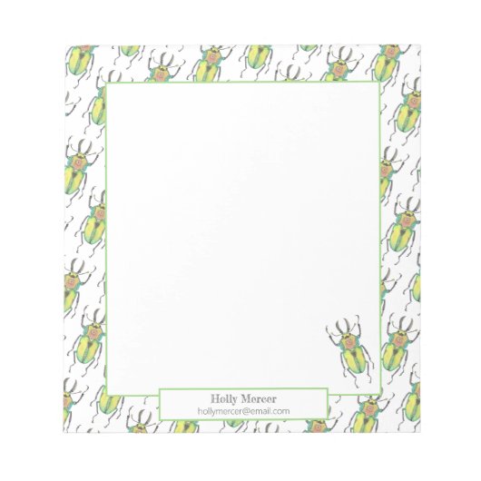 Bloc-note Les coléoptères d'appréciation de l'enseignant (Devant)