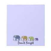 Bloc-note Les éléphants n'oublient pas les tampons (Devant)