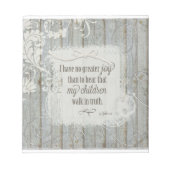 Bloc-note Les enfants marchent dans la vérité - 3 Jean 1:4 (Devant)