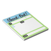 Bloc-note Les félicitations quotidiennes crient l'affichage  (Incliné)