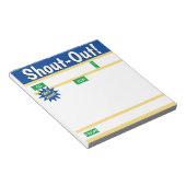 Bloc-note Les félicitations quotidiennes crient l'affichage  (Incliné)