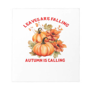 Bloc-note Les feuilles tombent, l'automne appelle Design Cla