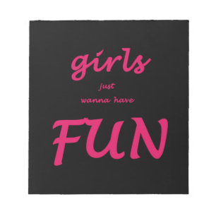 Bloc-note les filles veulent juste s'amuser