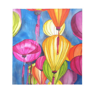 Bloc-note Les fines aquarelles des lanternes chinoises