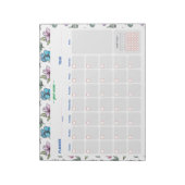 Bloc-note Les fleurs d'aquarelle personnalisent le planifica (Tourné)