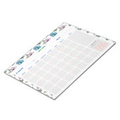 Bloc-note Les fleurs d'aquarelle personnalisent le planifica (Incliné)