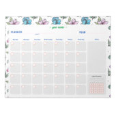 Bloc-note Les fleurs d'aquarelle personnalisent le planifica (Devant)