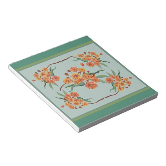 Bloc-note Les fleurs de gommiers australiens (Incliné)