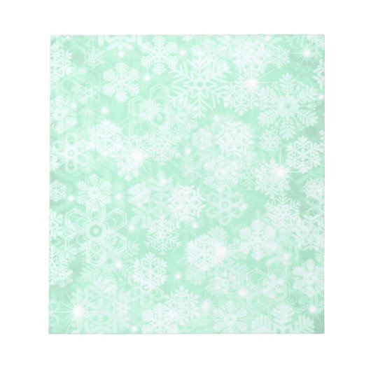 Bloc-note Les flocons de neige verts (Devant)