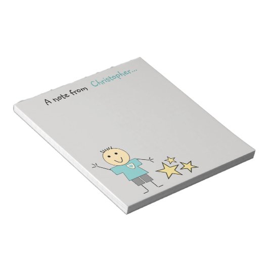 Bloc-note Les gosses, c'est Gray et Green with name (Incliné)