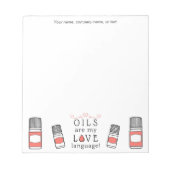 Bloc-note Les Huiles Essentielles Sont Mon Amour Langue Cora (Devant)