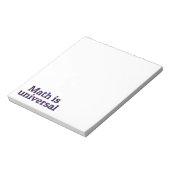 Bloc-note Les maths sont une galaxie universelle (Tourné)