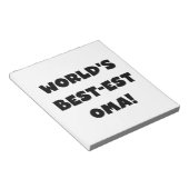 Bloc-note Les meilleurs cadeaux Oma Noir ou Blanc du monde (Incliné)