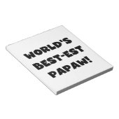 Bloc-note Les meilleurs cadeaux Papaw du monde de Black Text (Incliné)