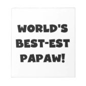 Bloc-note Les meilleurs cadeaux Papaw du monde de Black Text (Devant)