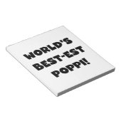 Bloc-note Les meilleurs cadeaux Poppi Black Text du monde (Incliné)