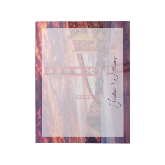 Bloc-note Les monuments | The Golden Gate San Francisco, CA (Tourné)