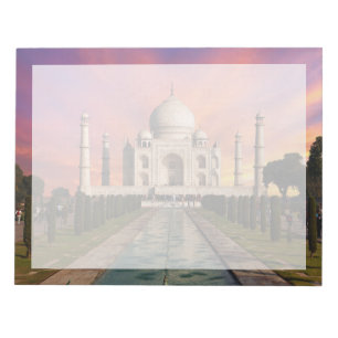 Bloc-note Les monuments   Vue colorée du Taj Mahal