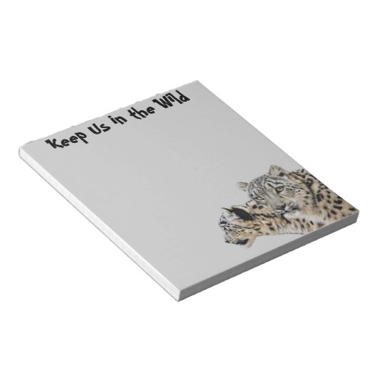 Bloc-note Les Notepads de la faune des léopards de neige (Incliné)
