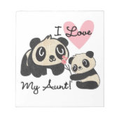 Bloc-note Les pandas I aiment ma tante (Devant)