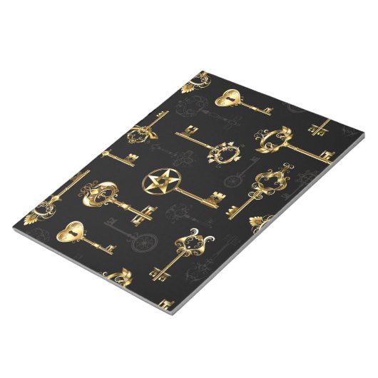 Bloc-note Les Patters de Seamless avec Golden Keys (Incliné)