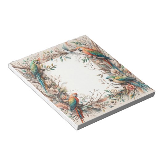 Bloc-note Les perroquets tropicaux (Incliné)