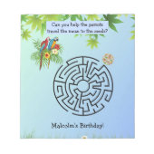 Bloc-note Les perroquets trouvent du labyrinthe de graines s (Devant)