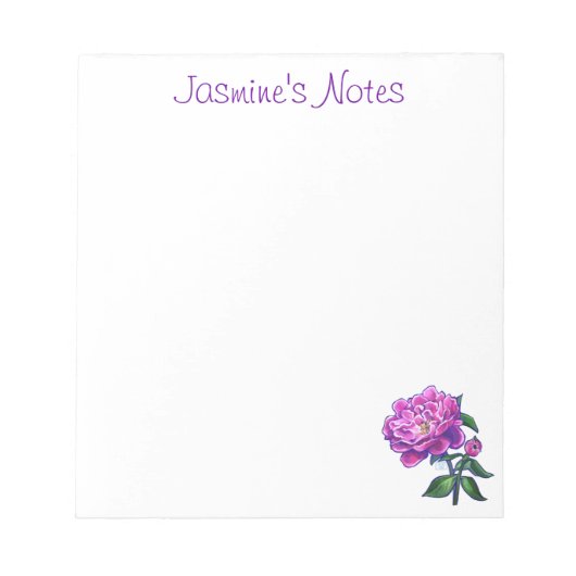 Bloc-note Les pivoines (Devant)