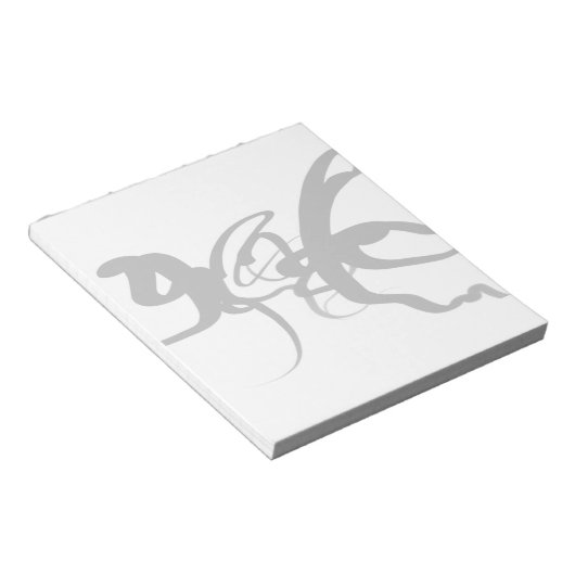 Bloc-note Les Plongeurs : Noir Abstrait et Blanc (Incliné)