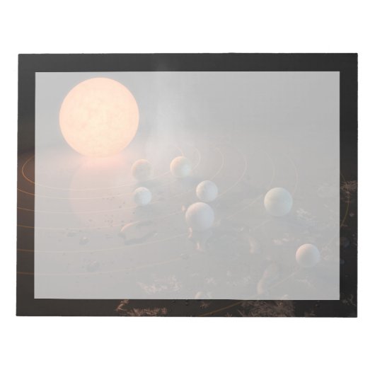 Bloc-note Les Sept Planètes De Trappist-1 En Orbite Autour D (Devant)