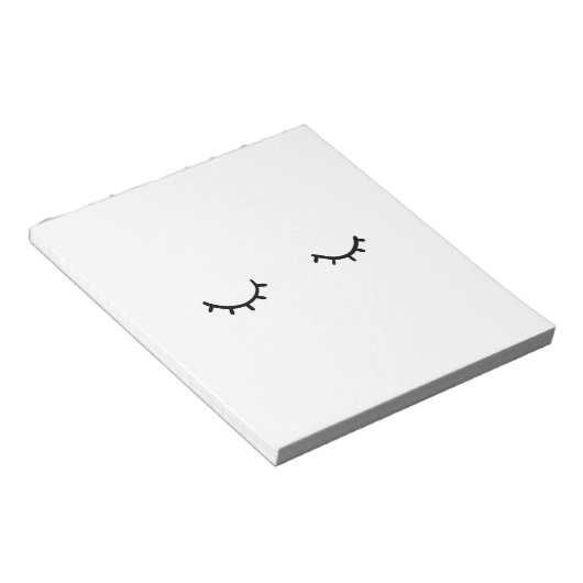 Bloc-note Les yeux fermés, juste des cils (Incliné)