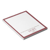 Bloc-note L'Éternel est ma partie profonde Rouge moderne Bib (Incliné)