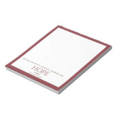 Bloc-note L'Éternel est ma partie profonde Rouge moderne Bib (Tourné)