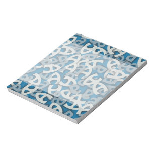 Bloc-note Lettre A bleu