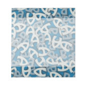 Bloc-note Lettre A bleu (Devant)