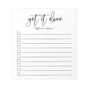 Bloc-note Lettré à la main Faites-le faire personnalisé