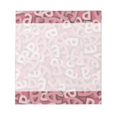 Bloc-note Lettre A rose (Devant)