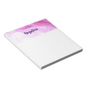 Bloc-note LETTRE Aquarelle rose éclat violet (Incliné)