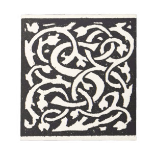 Bloc-note Lettre Art Nouveau S Monogramme Vintage