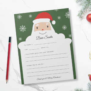 Bloc-note Lettre au Père Noël - Sourire Jovial