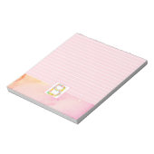 Bloc-note Lettre B Monogramme Pink Aquarelle Fleurs Linked (Tourné)