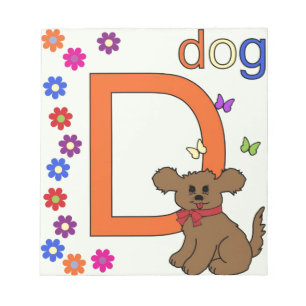 BLOC-NOTE LETTRE CHIEN D