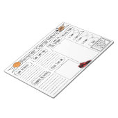 Bloc-note Lettre de camp de sport Camp d'été stationnaire (Incliné)