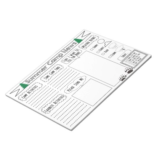 Bloc-note Lettre du camp Camp Camp Stationnaire (Incliné)