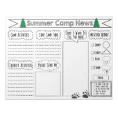 Bloc-note Lettre du camp Camp Camp Stationnaire (Devant)